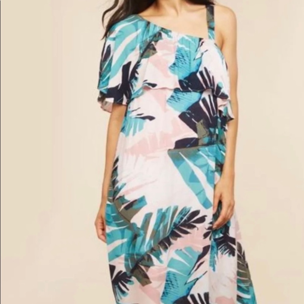 NWT Motherhood Maternity Nursing tropical maxi dress